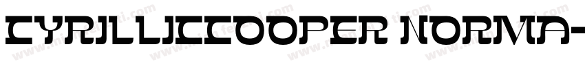 CyrillicCooper Norma字体转换